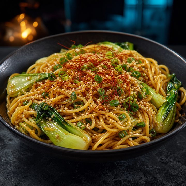 Garlic Loop Noodles